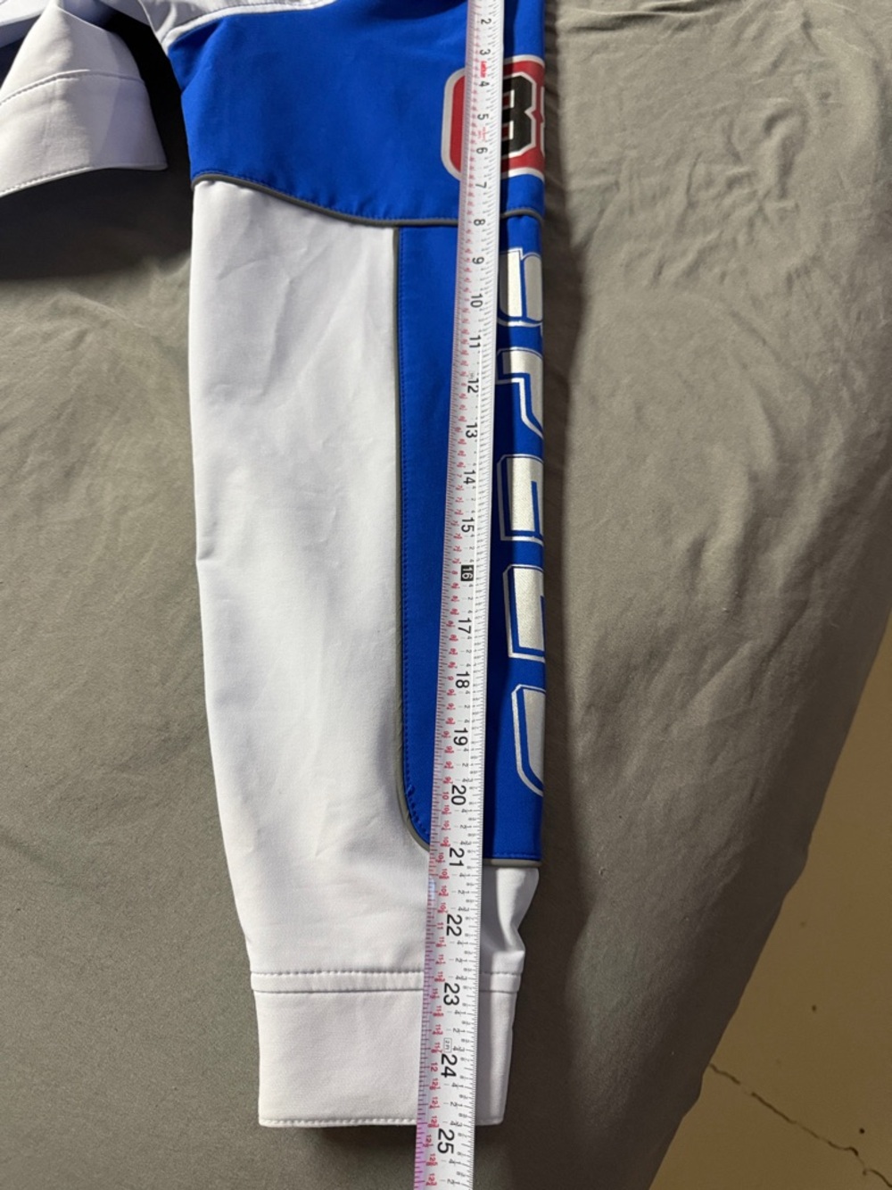 Blue & White Men's Racing Jacket - Picture 5 of 9